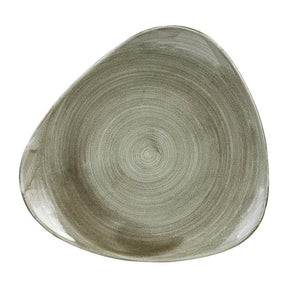 HC812 Churchill Stonecast Patina Antique Round Triangle Plates Green 311mm (Pack of 6) - JD Catering Equipment Solutions Ltd