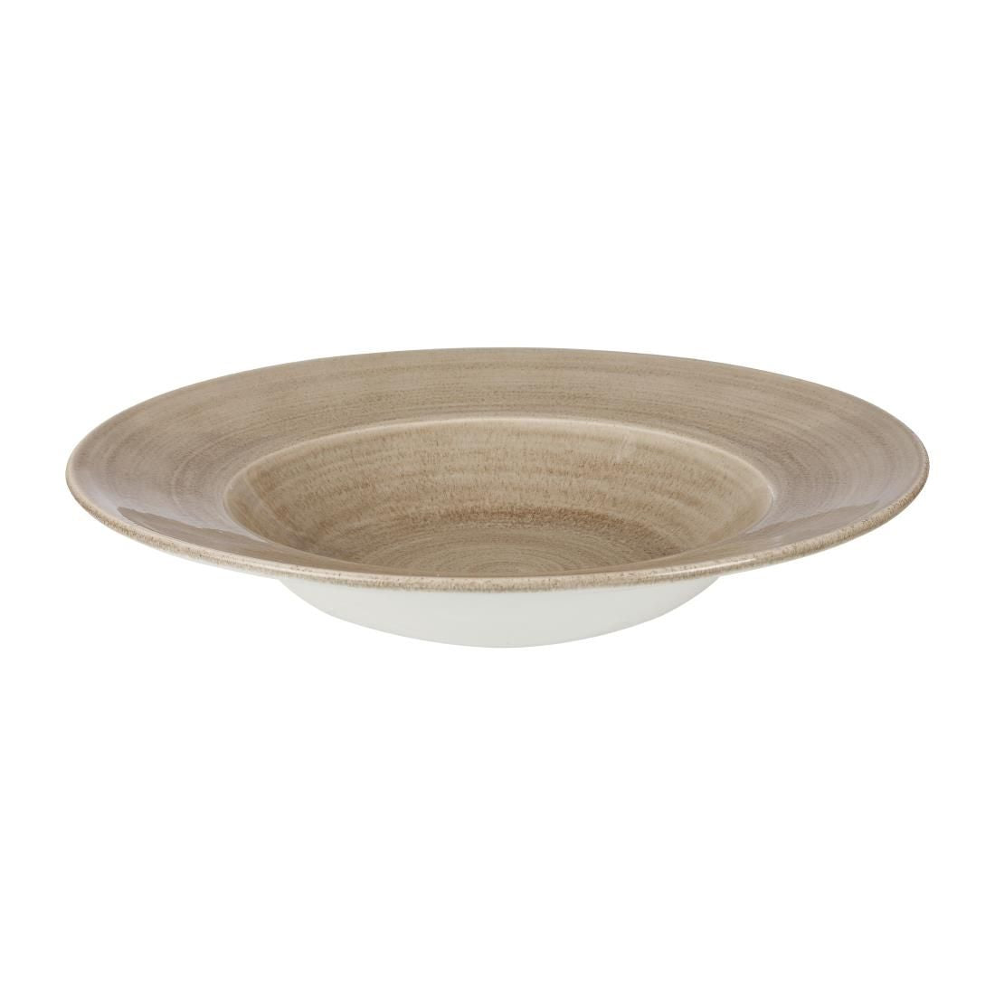 Churchill Stonecast Patina Antique Round Wide Rim Bowls Taupe 280mm JD Catering Equipment Solutions Ltd