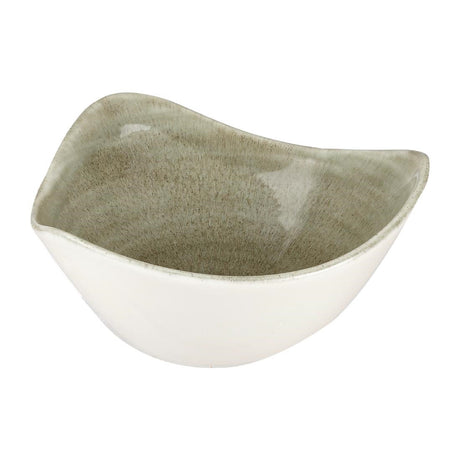 Churchill Stonecast Patina Antique Triangle Bowls Green 153mm (Pack of 12) JD Catering Equipment Solutions Ltd