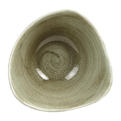 HC816 Churchill Stonecast Patina Antique Triangle Bowls Green 153mm (Pack of 12) - JD Catering Equipment Solutions Ltd