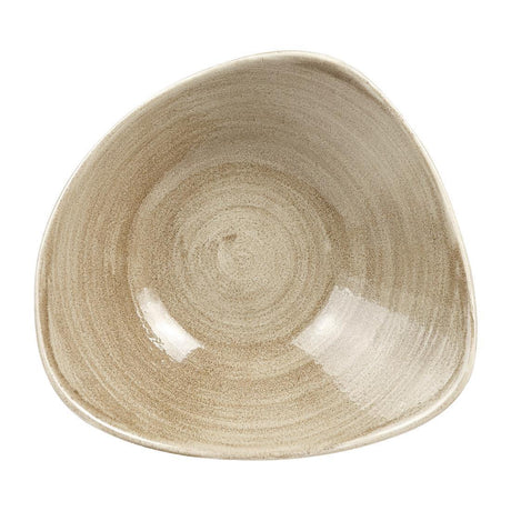 HC795 Churchill Stonecast Patina Antique Triangle Bowls Taupe 235mm (Pack of 12) - JD Catering Equipment Solutions Ltd