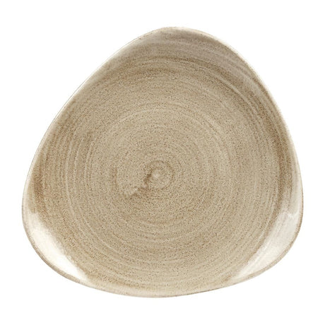 Churchill Stonecast Patina Antique Triangle Plates  Taupe 190mm (Pack of 12) JD Catering Equipment Solutions Ltd