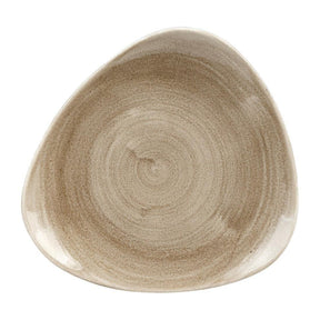 HC793 Churchill Stonecast Patina Antique Triangle Plates Taupe 229mm (Pack of 12) - JD Catering Equipment Solutions Ltd