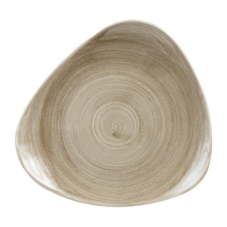 Churchill Stonecast Patina Antique Triangle Plates Taupe 311mm (Pack of 6) JD Catering Equipment Solutions Ltd