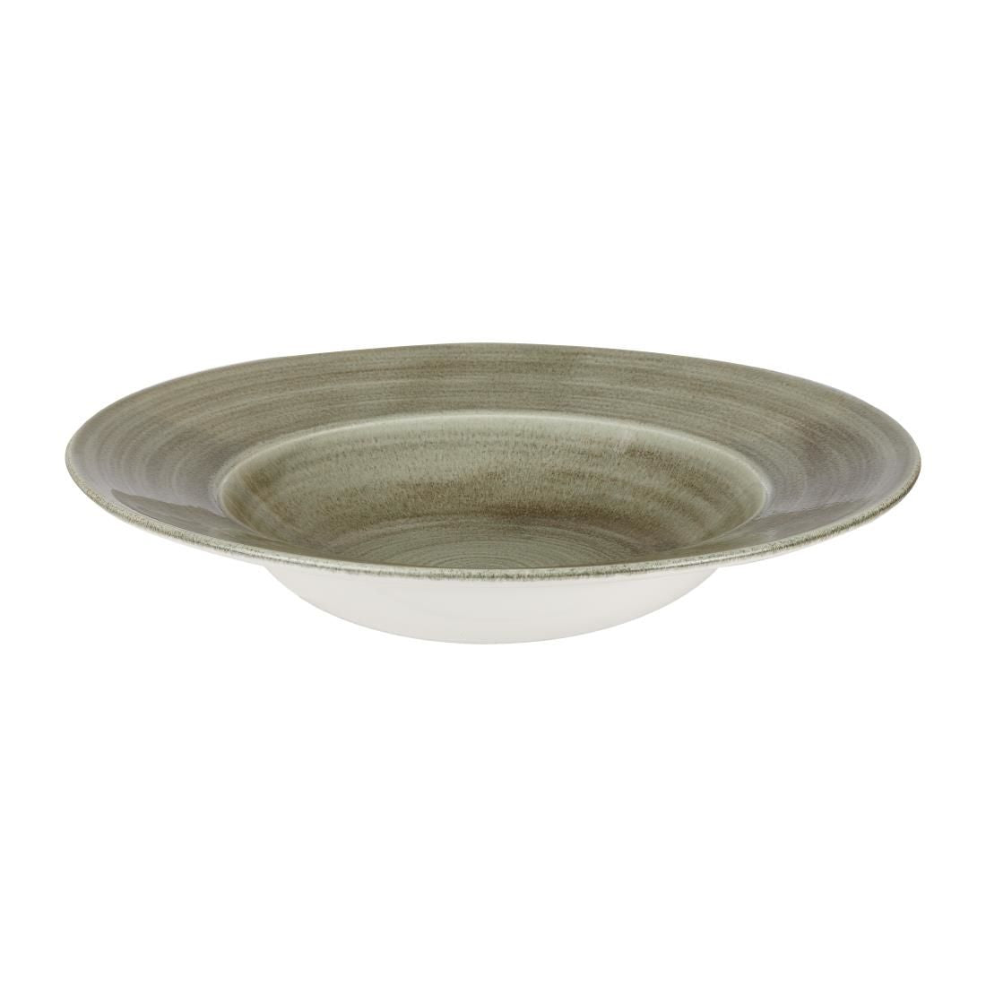 Churchill Stonecast Patina Antique Wide Rim Bowls Green 280mm (Pack of 12) JD Catering Equipment Solutions Ltd
