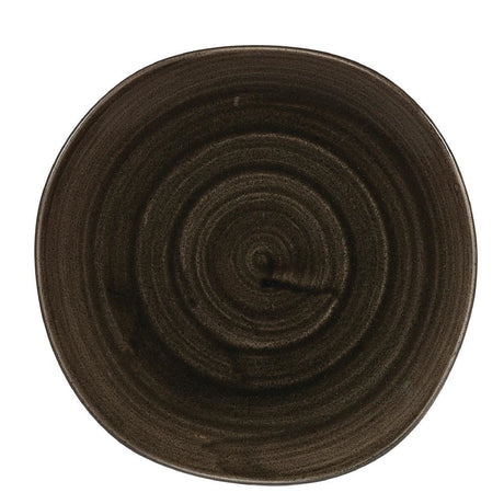 Churchill Stonecast Patina Round Trace Plates Iron Black 210mm (Pack of 12) JD Catering Equipment Solutions Ltd