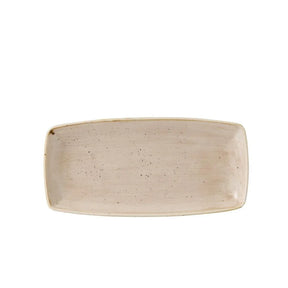 GR944 Churchill Stonecast Rectangular Plate Nutmeg Cream 145 x 295mm - JD Catering Equipment Solutions Ltd