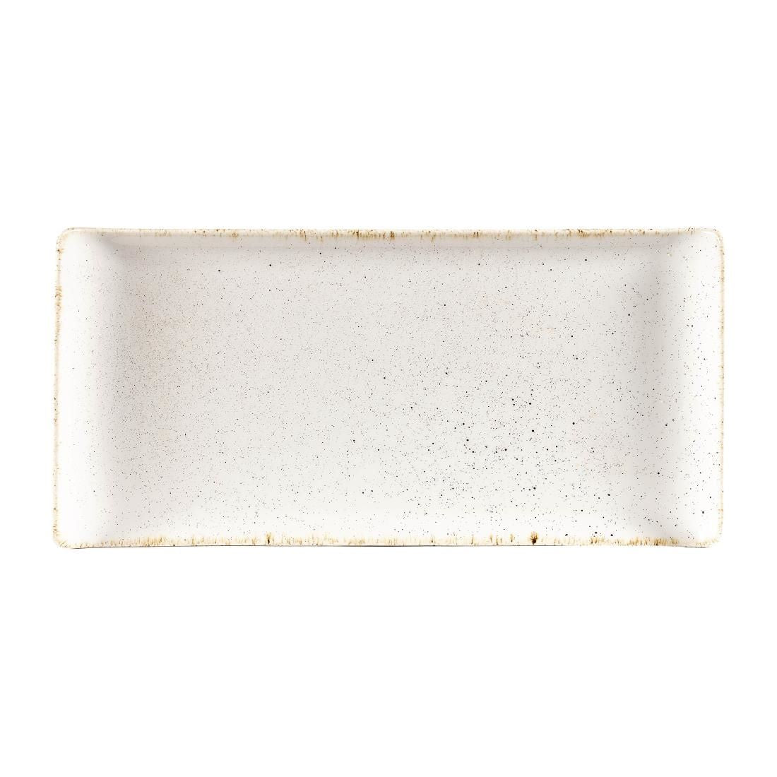 Churchill Stonecast Rectangular Plates Barley White 145 x 300mm JD Catering Equipment Solutions Ltd