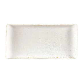 DW378 Churchill Stonecast Rectangular Plates Barley White 145 x 300mm - JD Catering Equipment Solutions Ltd