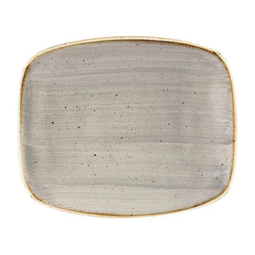 DW337 Churchill Stonecast Rectangular Plates Peppercorn Grey 126 x 154mm - JD Catering Equipment Solutions Ltd
