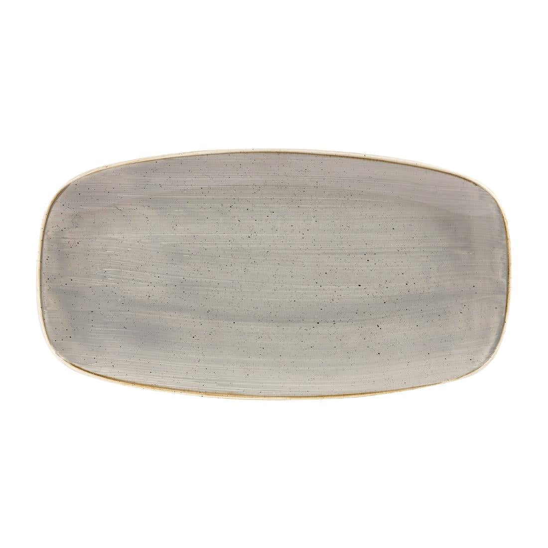 Churchill Stonecast Rectangular Plates Peppercorn Grey 127 x 269mm JD Catering Equipment Solutions Ltd