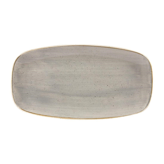 Churchill Stonecast Rectangular Plates Peppercorn Grey 127 x 269mm JD Catering Equipment Solutions Ltd