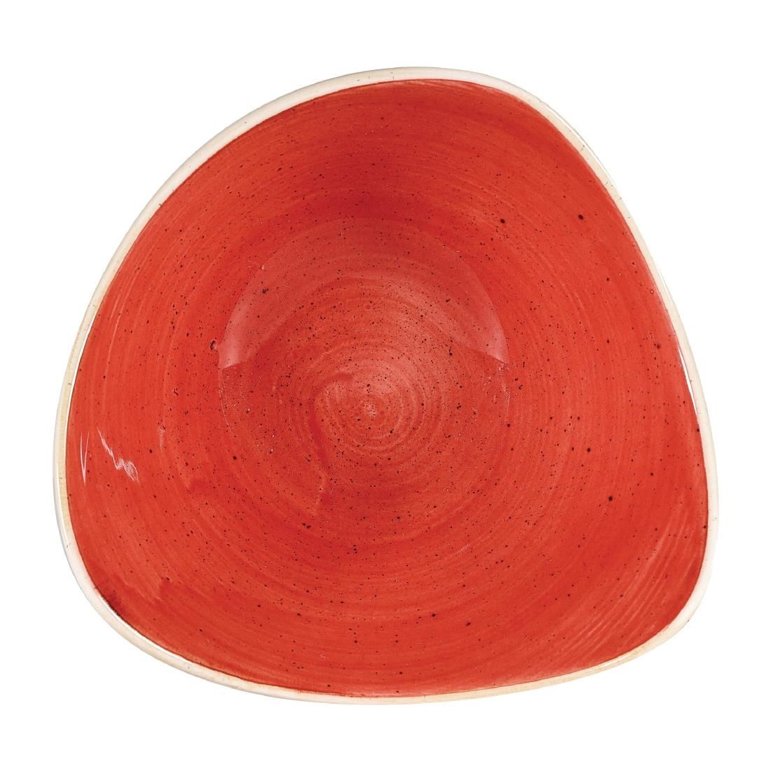 Churchill Stonecast Triangular Bowls Berry Red 153mm (Pack of 12) JD Catering Equipment Solutions Ltd