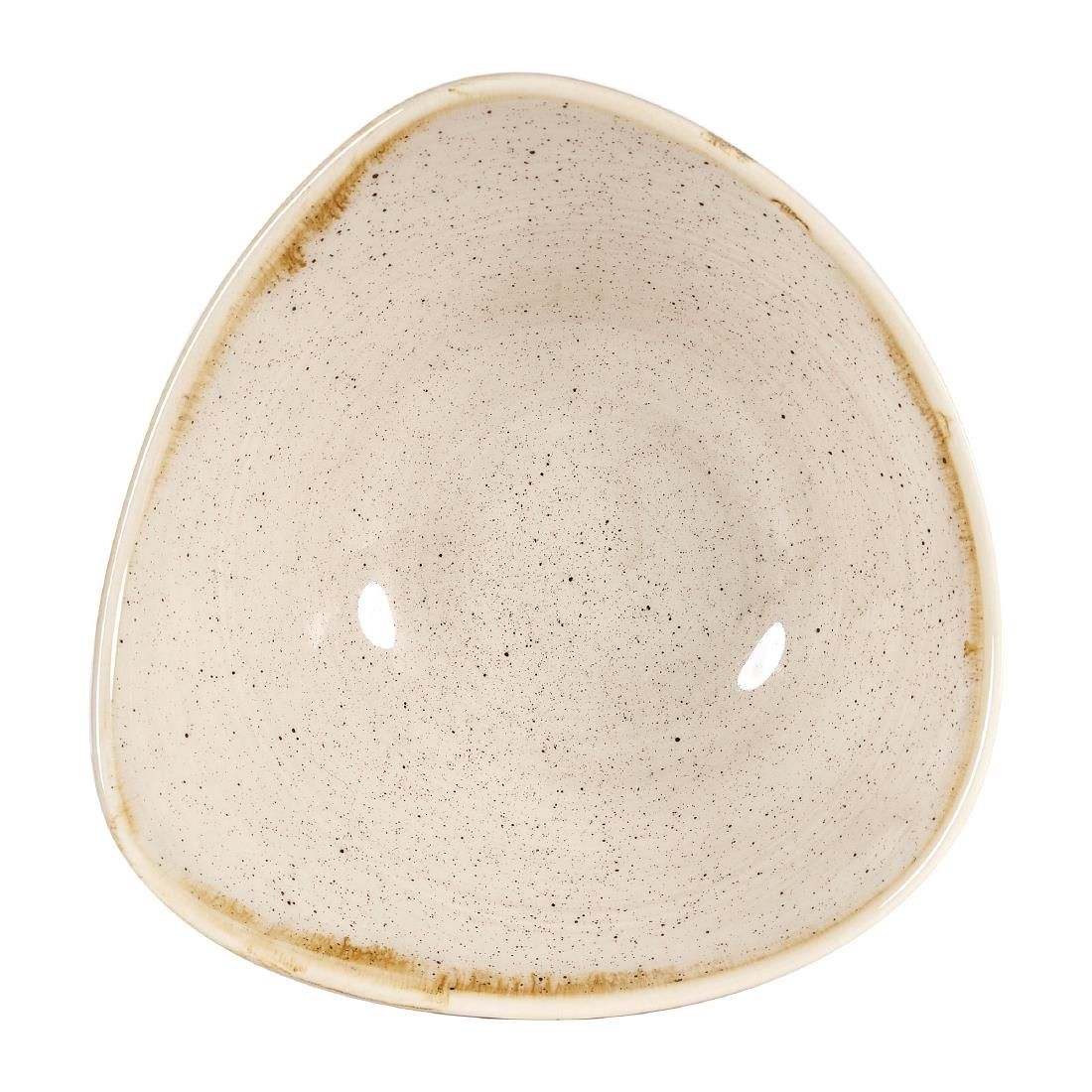 Churchill Stonecast Triangular Bowls Nutmeg Cream 153mm (Pack of 12) JD Catering Equipment Solutions Ltd