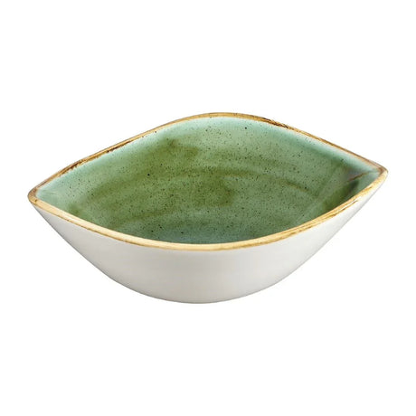 DY044 Churchill Stonecast Triangular Bowls Samphire Green 185mm (Pack of 12) - JD Catering Equipment Solutions Ltd