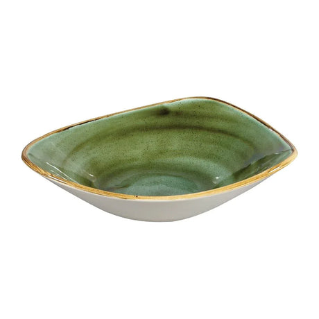 DY043 Churchill Stonecast Triangular Bowls Samphire Green 235mm (Pack of 12) - JD Catering Equipment Solutions Ltd