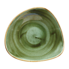 DY043 Churchill Stonecast Triangular Bowls Samphire Green 235mm (Pack of 12) - JD Catering Equipment Solutions Ltd
