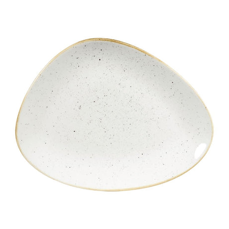 Churchill Stonecast Triangular Plates Barley White 265mm (Pack of 12) JD Catering Equipment Solutions Ltd