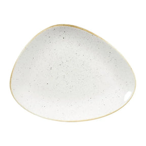 DY874 Churchill Stonecast Triangular Plates Barley White 265mm (Pack of 12) - JD Catering Equipment Solutions Ltd
