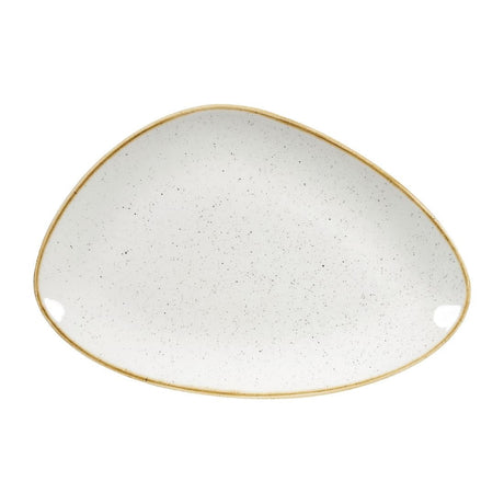 Churchill Stonecast Triangular Plates Barley White 304mm (Pack of 6) JD Catering Equipment Solutions Ltd
