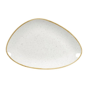 DY875 Churchill Stonecast Triangular Plates Barley White 304mm (Pack of 6) - JD Catering Equipment Solutions Ltd