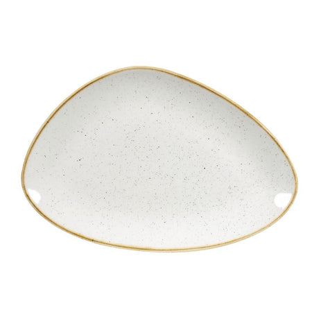 Churchill Stonecast Triangular Plates Barley White 304mm (Pack of 6) JD Catering Equipment Solutions Ltd