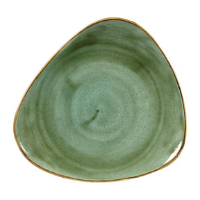 DY047 Churchill Stonecast Triangular Plates Samphire Green 265mm (Pack of 12) - JD Catering Equipment Solutions Ltd