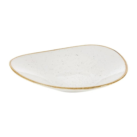 DY877 Churchill Stonecast Triangular Shallow Bowls Barley White 210mm - JD Catering Equipment Solutions Ltd