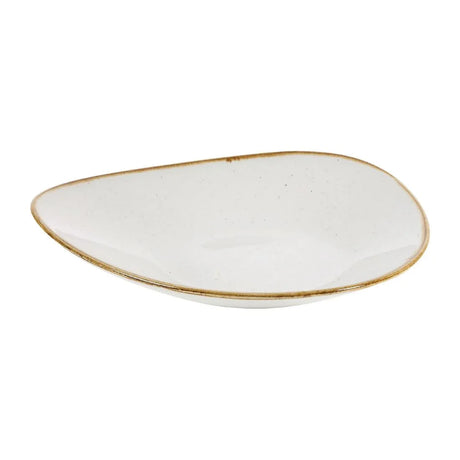DY878 Churchill Stonecast Triangular Shallow Bowls Barley White 272mm - JD Catering Equipment Solutions Ltd