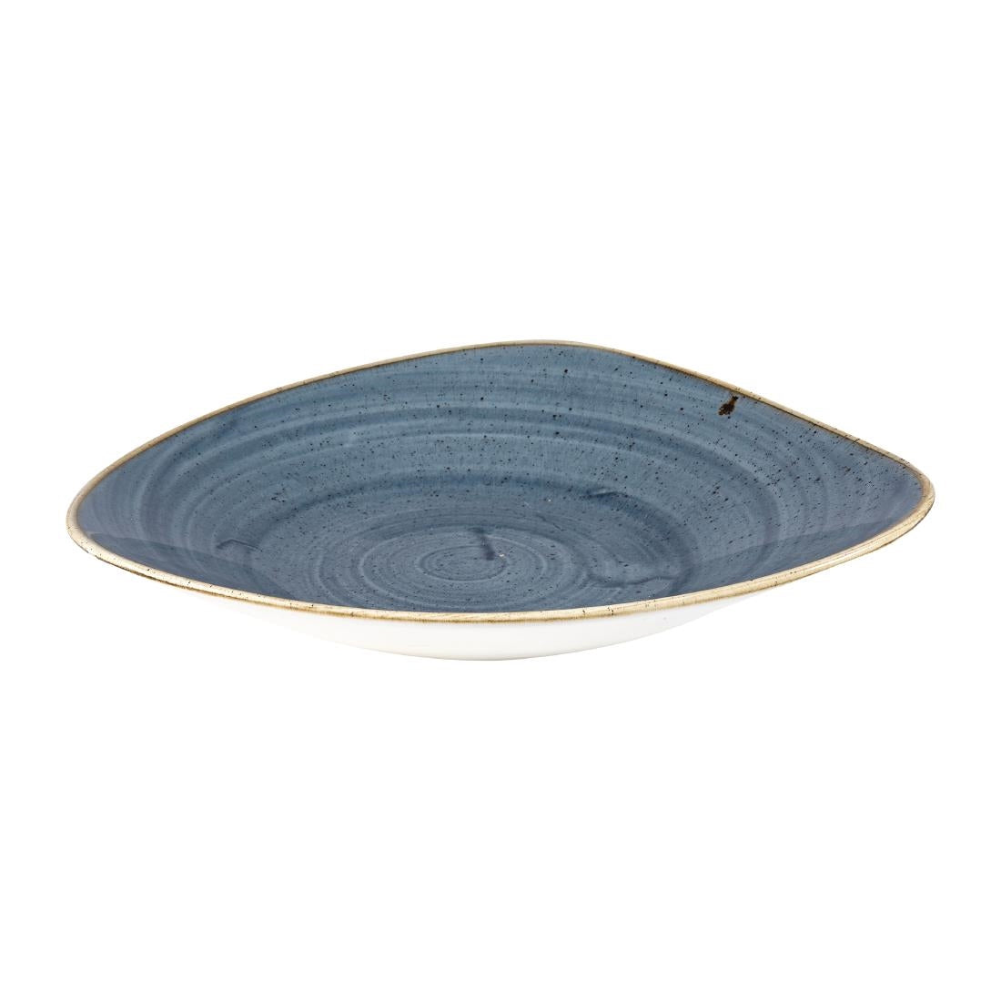 Churchill Stonecast Triangular Shallow Bowls Blueberry 272mm (Pack of 12) JD Catering Equipment Solutions Ltd