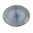 Churchill Studio Prints Homespun Oval Coupe Plates Slate Blue 317mm (Pack of 12) JD Catering Equipment Solutions Ltd