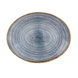 Churchill Studio Prints Homespun Oval Coupe Plates Slate Blue 317mm (Pack of 12) JD Catering Equipment Solutions Ltd