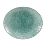 Churchill Studio Prints Raku Oval Coupe Plates Jade Green 317mm (Pack of 12) JD Catering Equipment Solutions Ltd