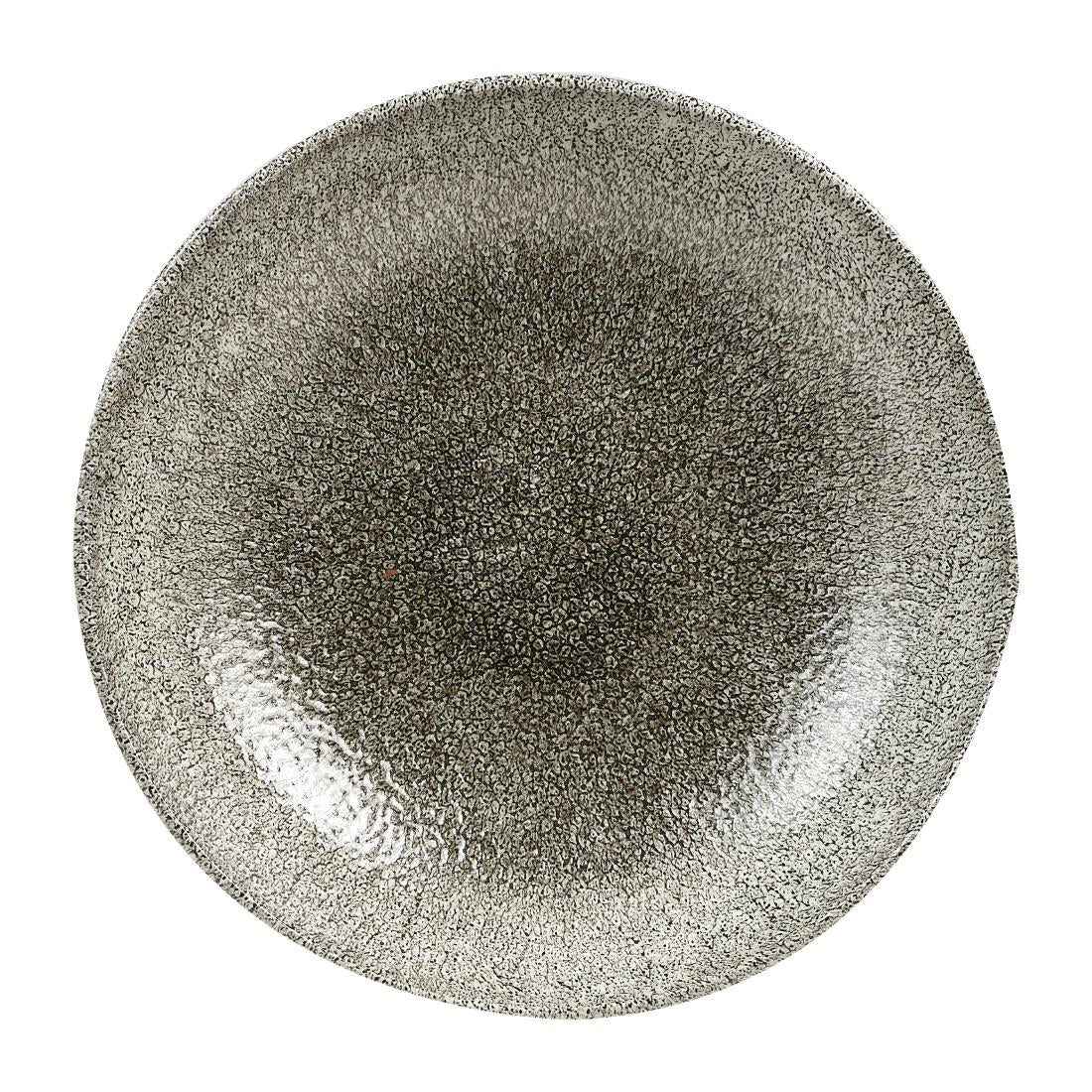 Churchill Studio Prints Raku Round Coupe Bowls Quartz Black 248mm (Pack of 12) JD Catering Equipment Solutions Ltd