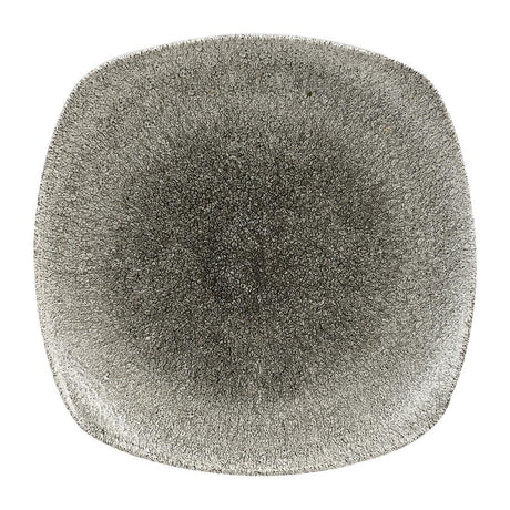 Churchill Studio Prints Raku Square Plates  Quartz Black 252mm (Pack of 12) JD Catering Equipment Solutions Ltd