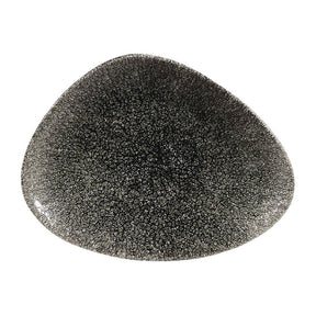 DY214 Churchill Studio Prints Raku Triangular Plates Quartz Black 200mm (Pack of 12) - JD Catering Equipment Solutions Ltd