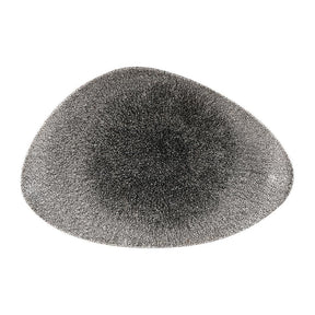 DW415 Churchill Studio Prints Raku Triangular Plates Quartz Black 300mm (Pack of 6) - JD Catering Equipment Solutions Ltd