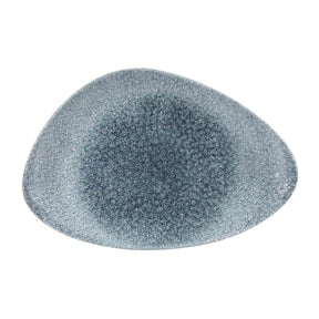 DW410 Churchill Studio Prints Raku Triangular Plates Topaz Blue 300mm (Pack of 6) - JD Catering Equipment Solutions Ltd