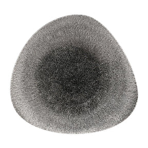 DW417 Churchill Studio Prints Raku Triangular Shallow Bowls Quartz Black 238mm - JD Catering Equipment Solutions Ltd