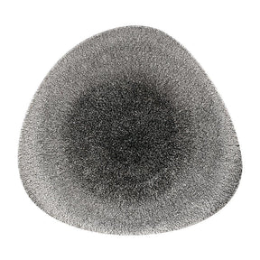 DW418 Churchill Studio Prints Raku Triangular Shallow Bowls Quartz Black 278mm - JD Catering Equipment Solutions Ltd