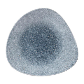 DW412 Churchill Studio Prints Raku Triangular Shallow Bowls Topaz Blue 238mm - JD Catering Equipment Solutions Ltd