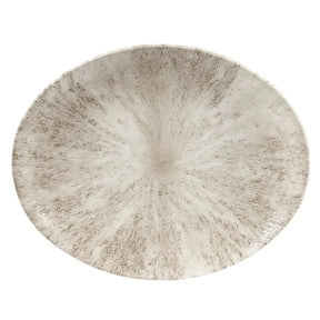 DW796 Churchill Studio Prints Stone Coupe Oval Plates Agate Grey 317mm (Pack of 12) - JD Catering Equipment Solutions Ltd