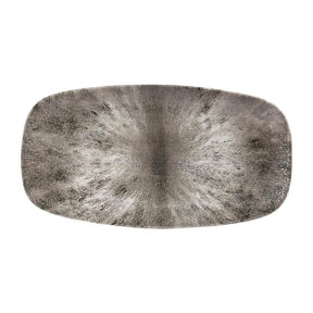 DW393 Churchill Studio Prints Stone Rectangular Plates Quartz Black 189 x 355mm (Pack of 6) - JD Catering Equipment Solutions Ltd