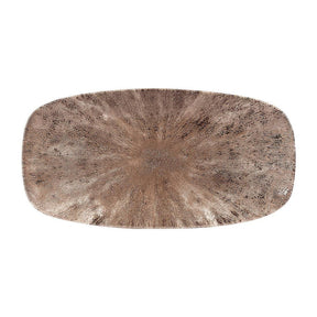 DW394 Churchill Studio Prints Stone Rectangular Plates Zircon Brown 153 x 298mm - JD Catering Equipment Solutions Ltd