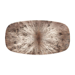 DW395 Churchill Studio Prints Stone Rectangular Plates Zircon Brown 189 x 355mm - JD Catering Equipment Solutions Ltd