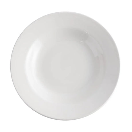 P606 Churchill Whiteware Classic Rimmed Soup Bowls 230mm (Pack of 24) - JD Catering Equipment Solutions Ltd