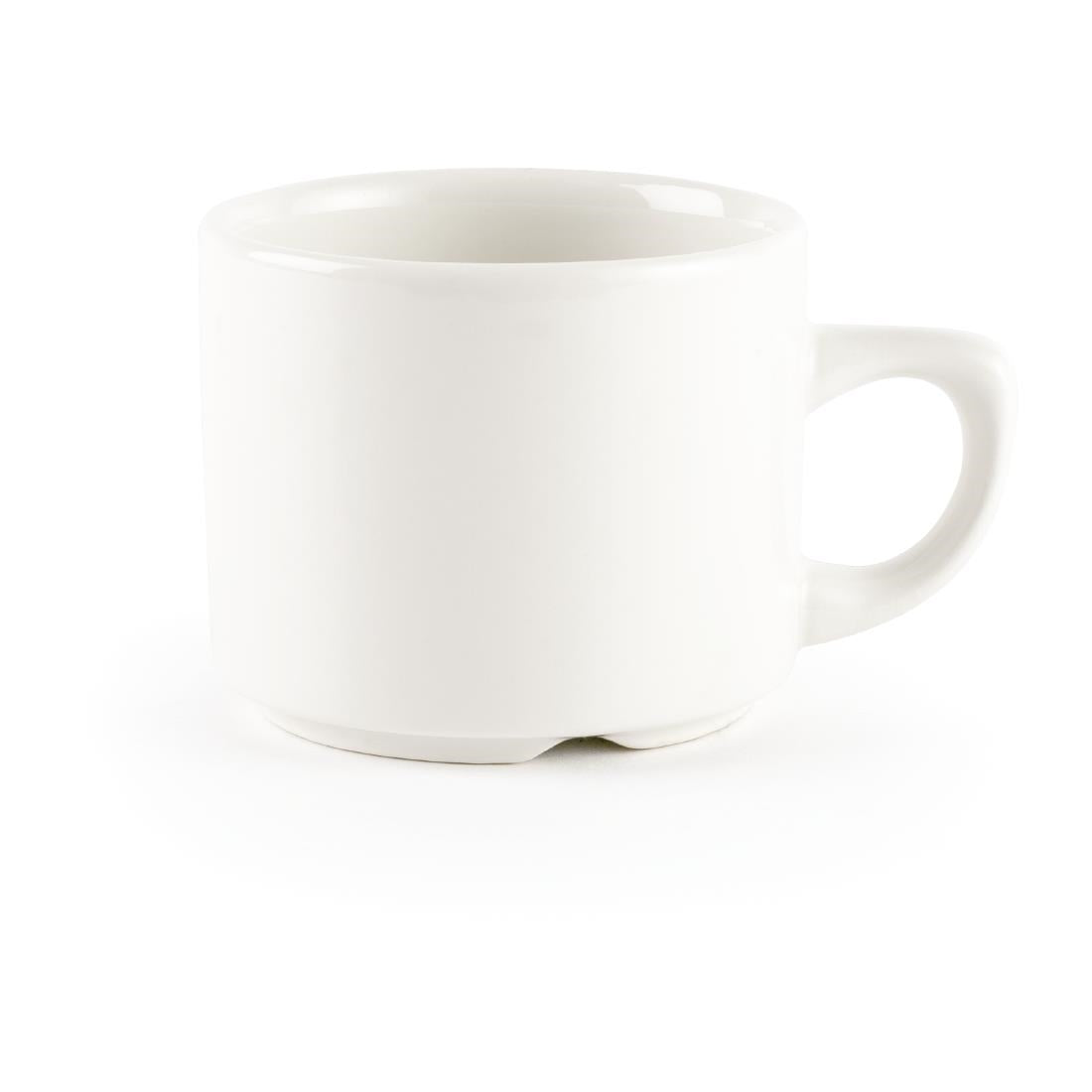 Churchill Whiteware Stackable Maple Espresso Cups 114ml (Pack of 24) JD Catering Equipment Solutions Ltd