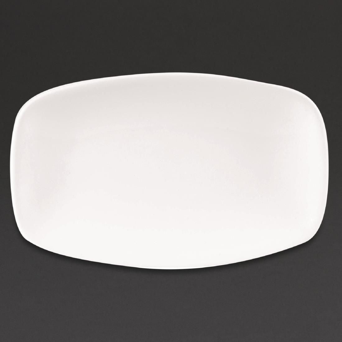 Churchill X Squared Oblong Plates White 121 x 200mm (Pack of 12) JD Catering Equipment Solutions Ltd