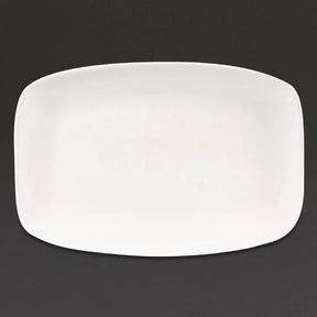 DW340 Churchill X Squared Oblong Plates White 199 x 300mm (Pack of 6) - JD Catering Equipment Solutions Ltd