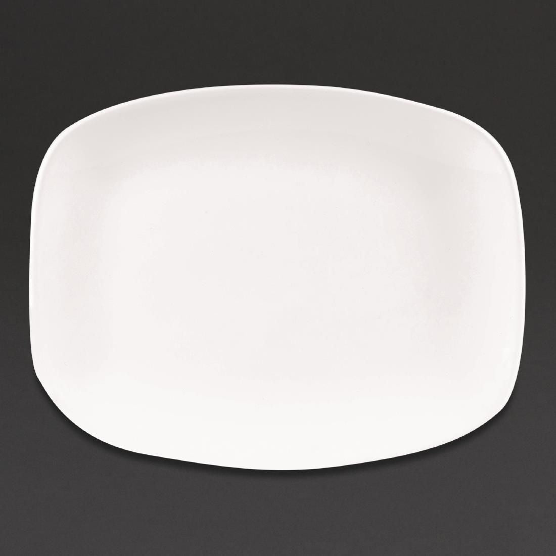 Churchill X Squared Oblong Plates White 202 x 261mm (Pack of 12) JD Catering Equipment Solutions Ltd